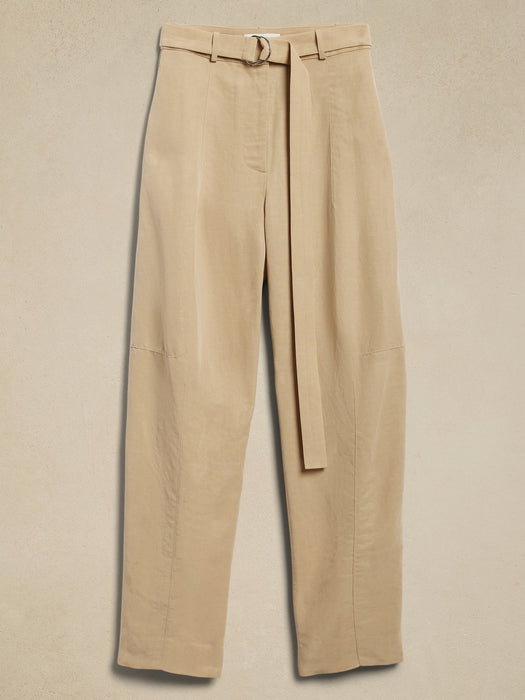 High-Rise Barrel Tencel™-Linen Pant