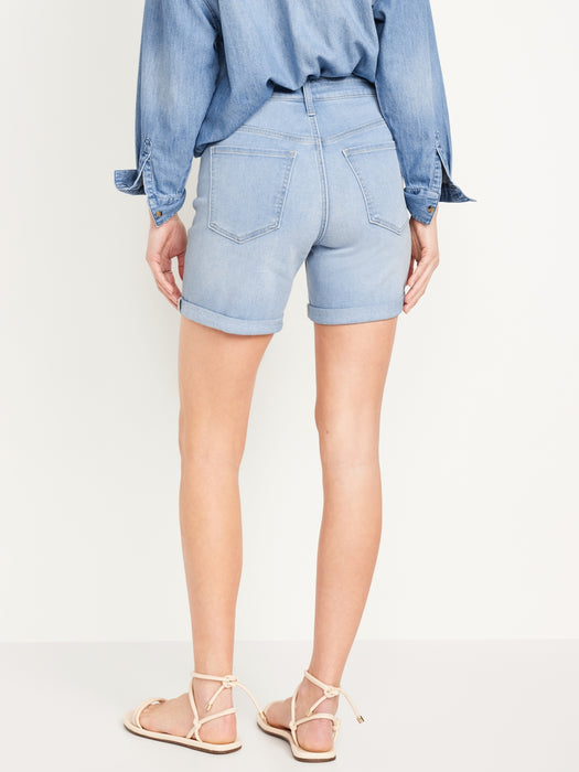 High-Waisted Wow Jean Shorts -- 5-inch inseam