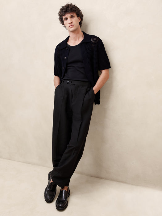 Point Sur Open-Knit Sweater Polo