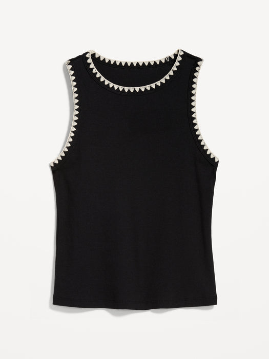 High-Neck Crop Tank Top
