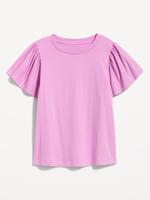 Flutter-Sleeve Combination Top