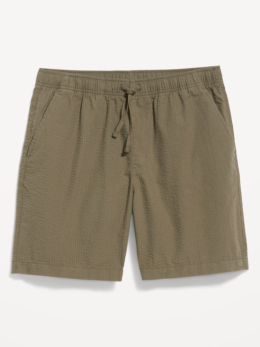 Seersucker Jogger Shorts -- 7-inch inseam