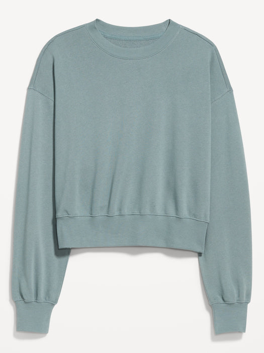 French-Terry Drop-Shoulder Sweatshirt