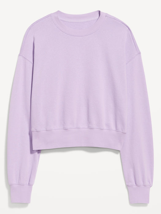 French-Terry Drop-Shoulder Sweatshirt