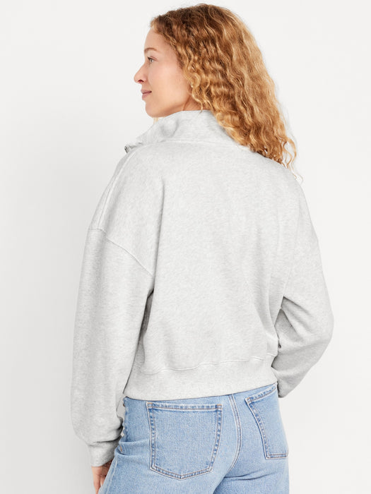 Cropped Fleece Half Zip