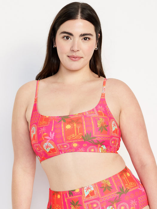 Scoop-Neck Bikini Swim Top