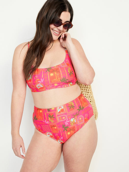 Scoop-Neck Bikini Swim Top