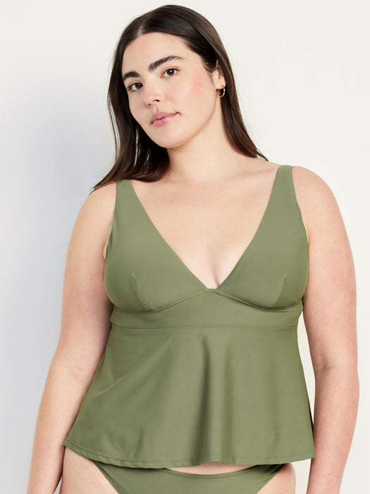 V-Neck Swing Tankini Swim Top for Women