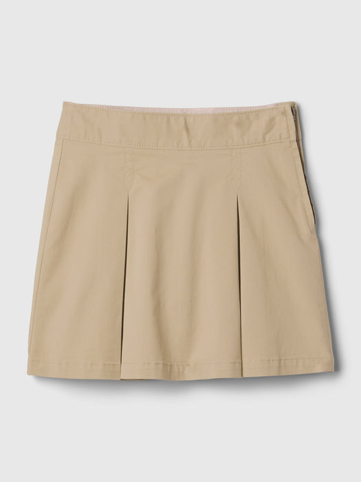 Kids Uniform Pleated Khaki Skort