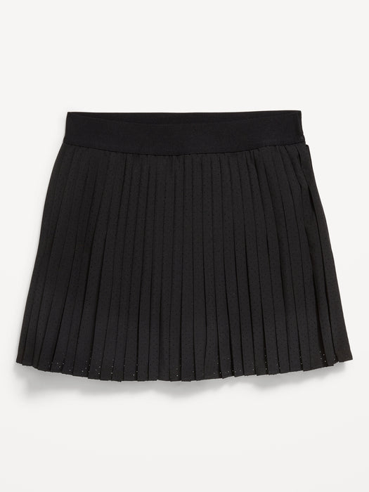 High-Waisted Pleated Performance Skort for Girls