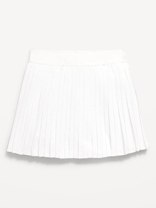 High-Waisted Pleated Performance Skort for Girls