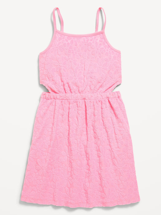 Sleeveless Loop-Terry Side-Cutout Dress for Girls