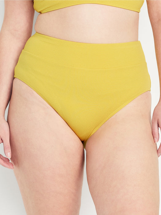 High-Waisted French-Cut Bikini Swim Bottoms