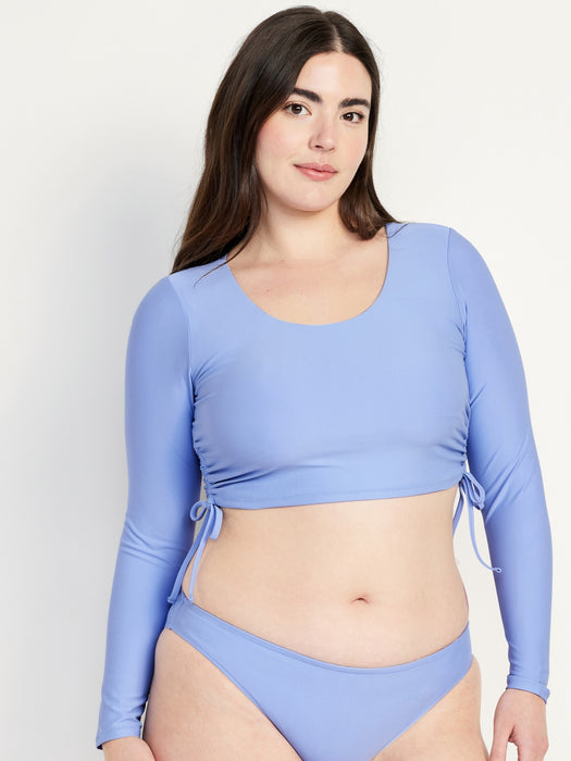 Side-Tie Rashguard Swim Top