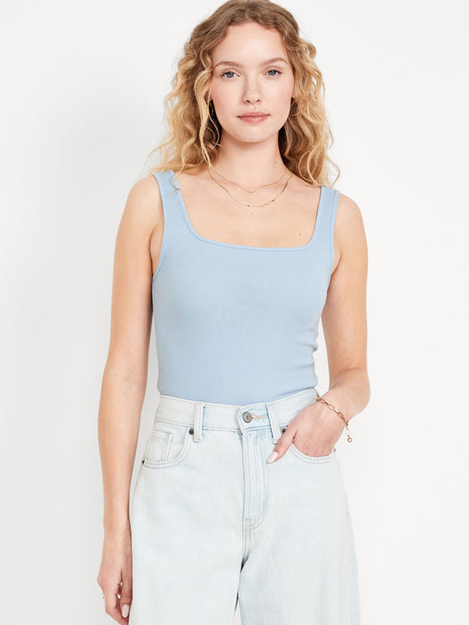 Ultra-Crop Rib-Knit Tank Top