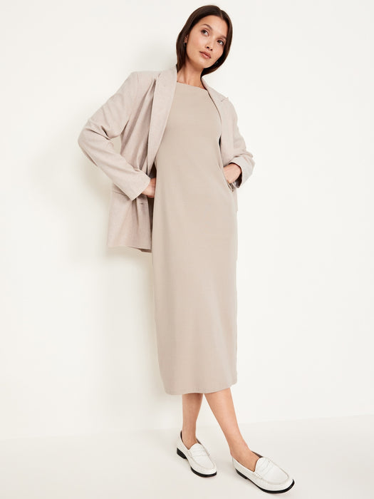 Sleeveless Rib-Knit Midi Dress