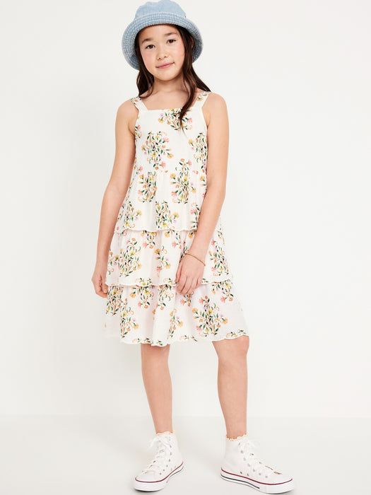 Sleeveless Tiered Eyelet Dress for Girls