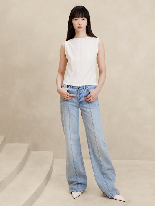Sur Ribbed Boat-Neck Tank