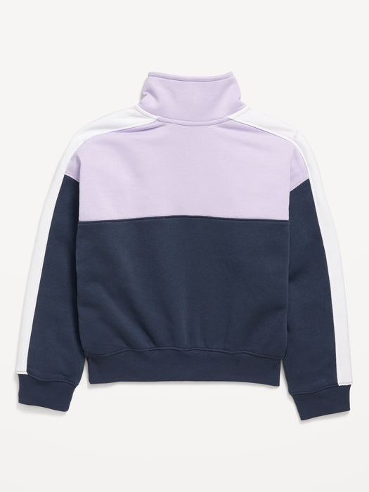 Long-Sleeve Quarter Zip Sweatshirt for Girls