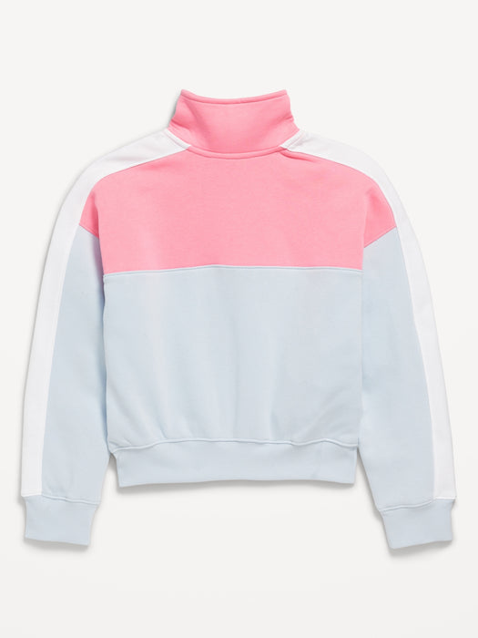 Long-Sleeve Quarter Zip Sweatshirt for Girls