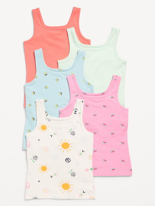 Fitted Tank Top 5-Pack for Girls