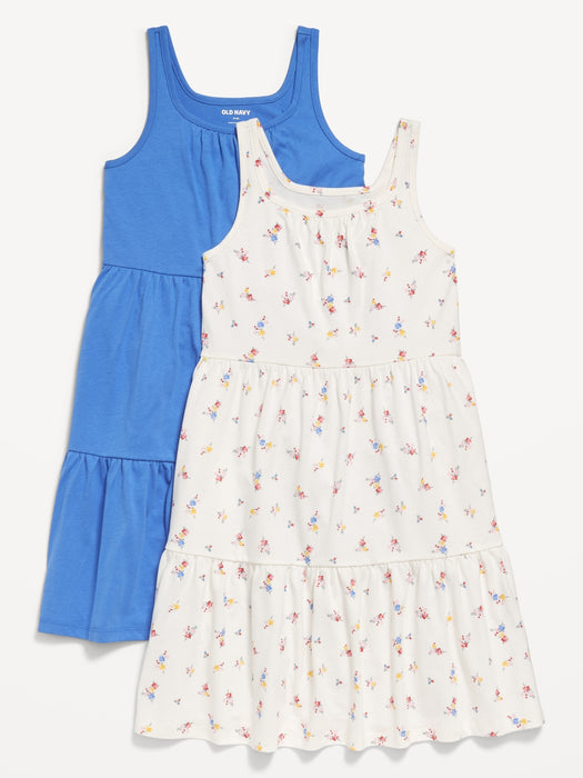 Sleeveless Tiered Swing Dress 2-Pack for Girls