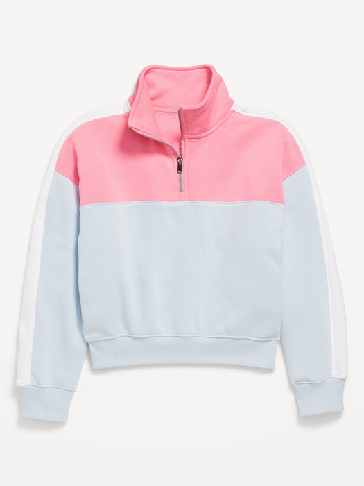 Long-Sleeve Quarter Zip Sweatshirt for Girls