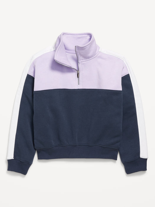 Long-Sleeve Quarter Zip Sweatshirt for Girls