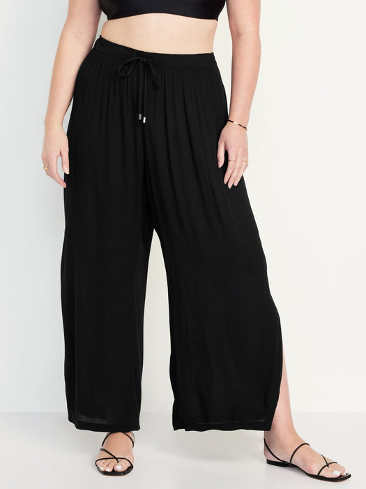 High-Waisted Swim Cover-Up Pants