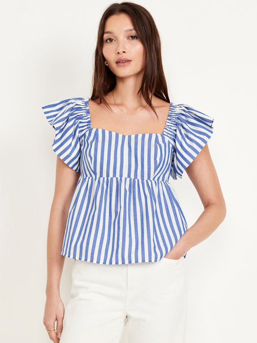 Flutter-Sleeve Top