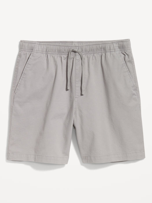 Pull-On Twill Jogger Shorts -- 7-inch inseam