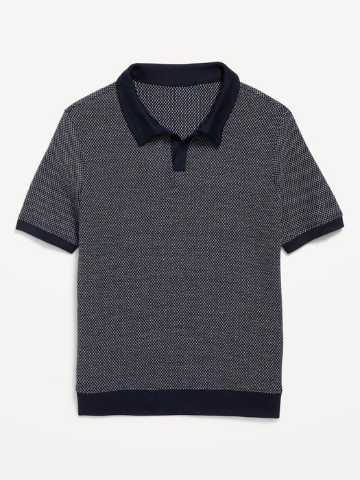 Short-Sleeve Knit Polo Shirt for Boys