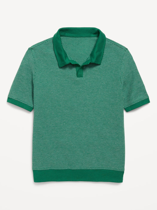 Short-Sleeve Knit Polo Shirt for Boys