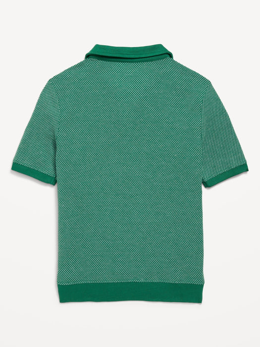 Short-Sleeve Knit Polo Shirt for Boys