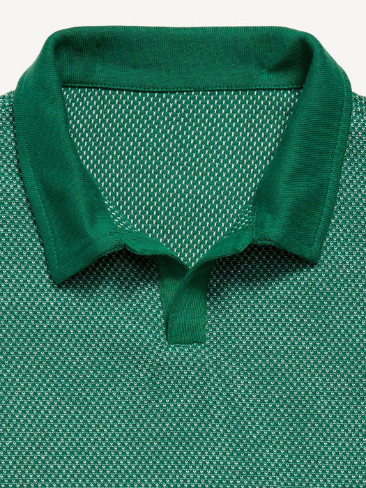 Short-Sleeve Knit Polo Shirt for Boys