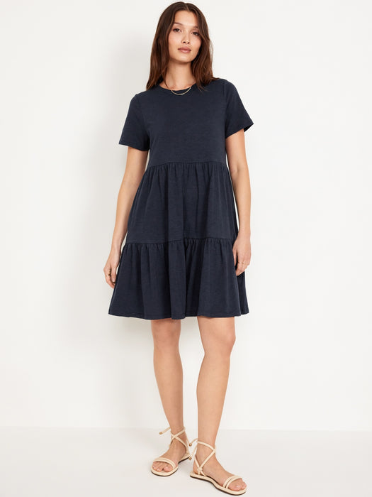 Tiered Mini Swing Dress