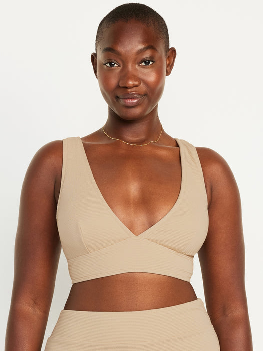 V-Neck Longline Bikini Swim Top