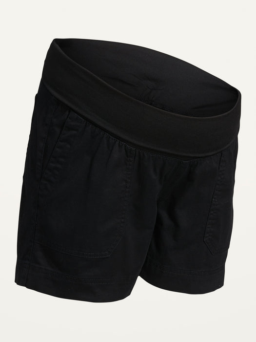Maternity Rollover-Waist OGC Chino Shorts -- 5-inch inseam