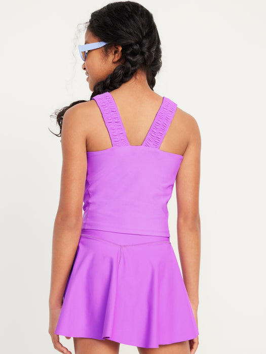 PowerSoft Ruched-Strap Tank Top for Girls