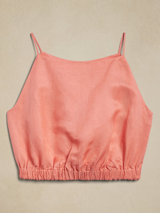 Viscose-Linen Cropped Tank