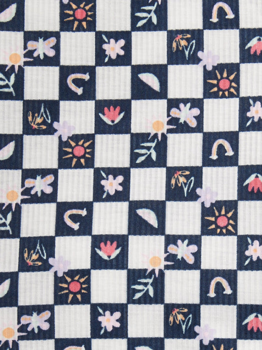 Printed Rib-Knit Pajama Tank and Shorts Set for Girls