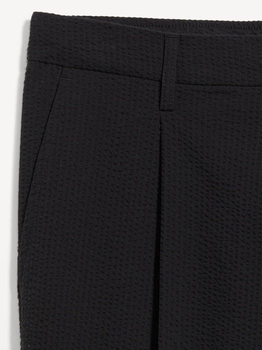 Loose Taper Seersucker Pants