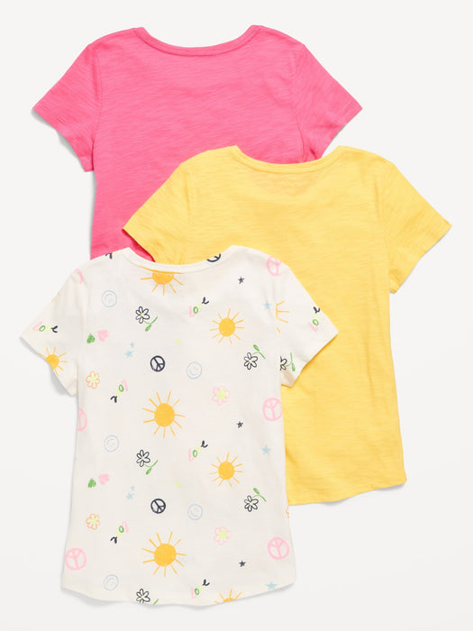 Softest Short-Sleeve T-Shirt Variety 3-Pack for Girls