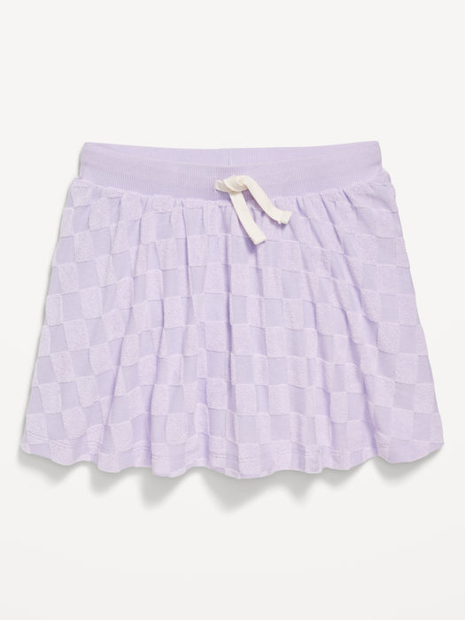Loop-Terry Drawstring Skort for Girls