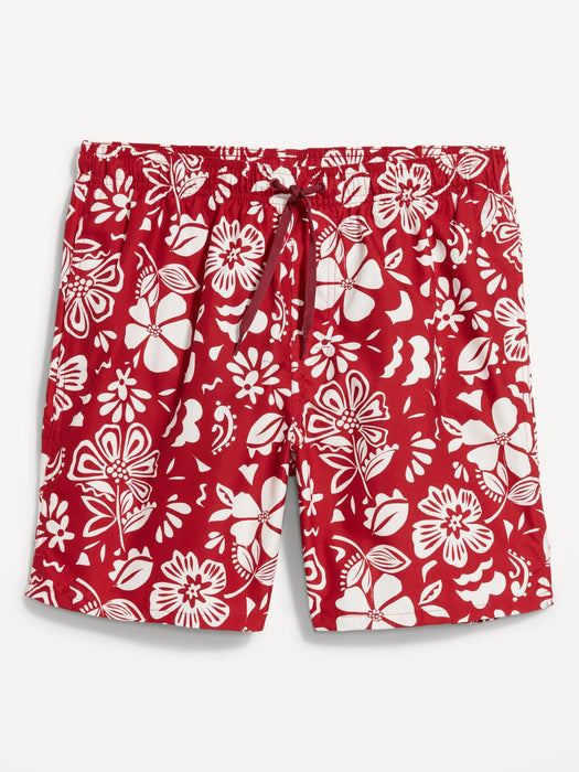 Printed Swim Trunks -- 7-inch inseam