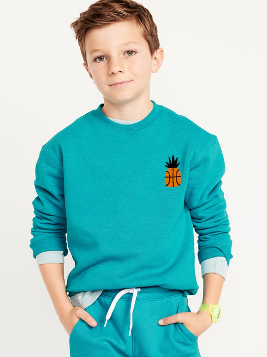 Long-Sleeve Crew-Neck Sweatshirt for Boys