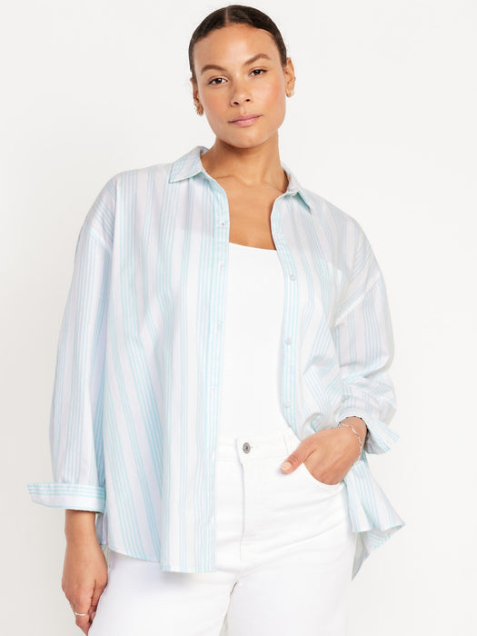 Oversized Button-Down Boyfriend Shirt
