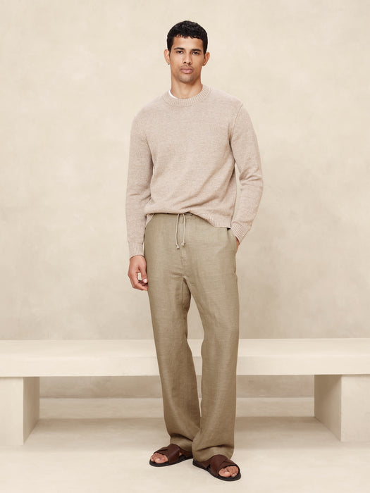 Onda Linen-Cotton Pull-On Pant