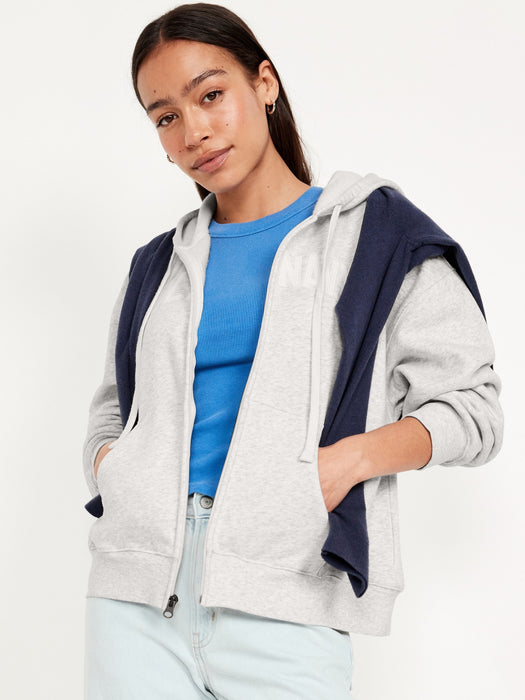 Logo Zip Hoodie Sweatshirt