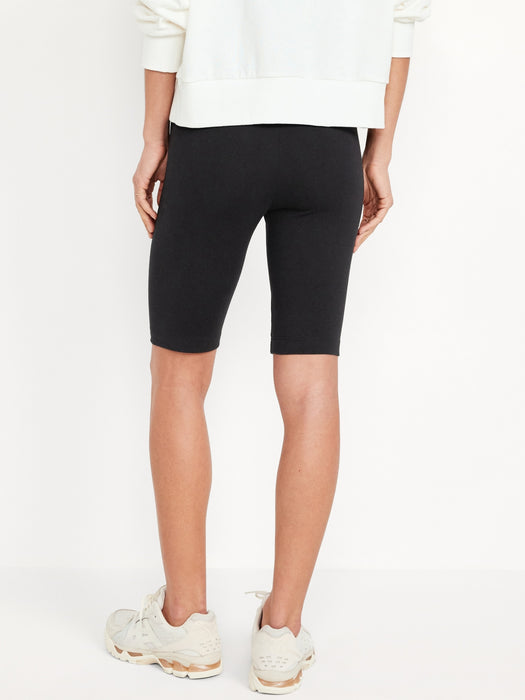 High-Waisted Biker Shorts -- 10-inch inseam